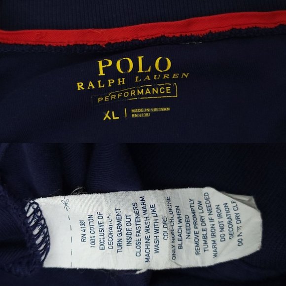 Polo Ralph Lauren Performance Full Zip Jacket Mens Size XL Stripe Track Blue - Picture 12 of 16